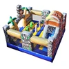 Inflatable pirate ship obstacle course air playground inflatable