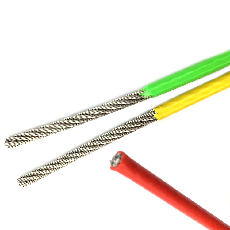 colorful plastic covered stainless steel cable vinyl coated wire rope