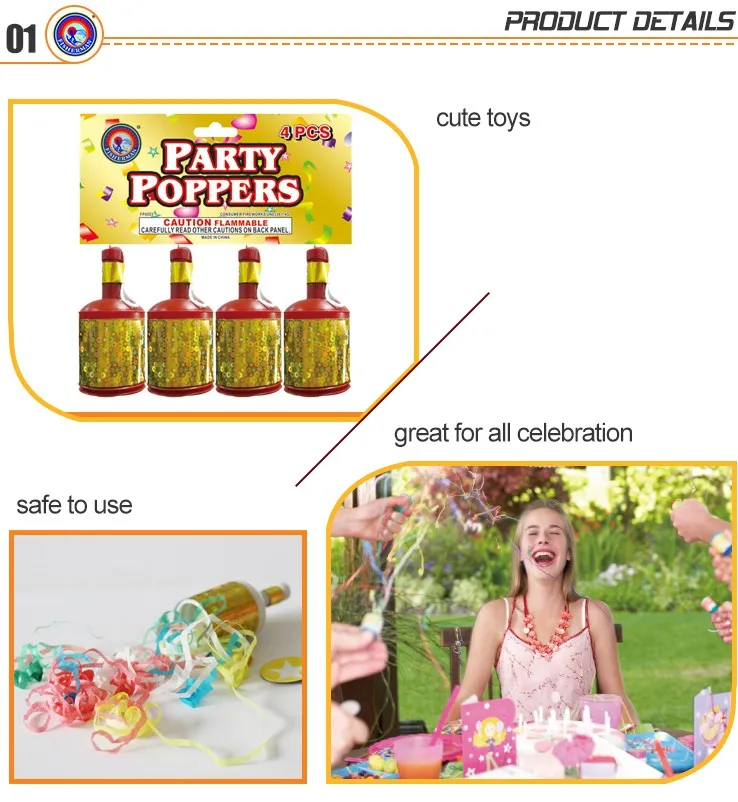 Hot selling confetti mini party popper