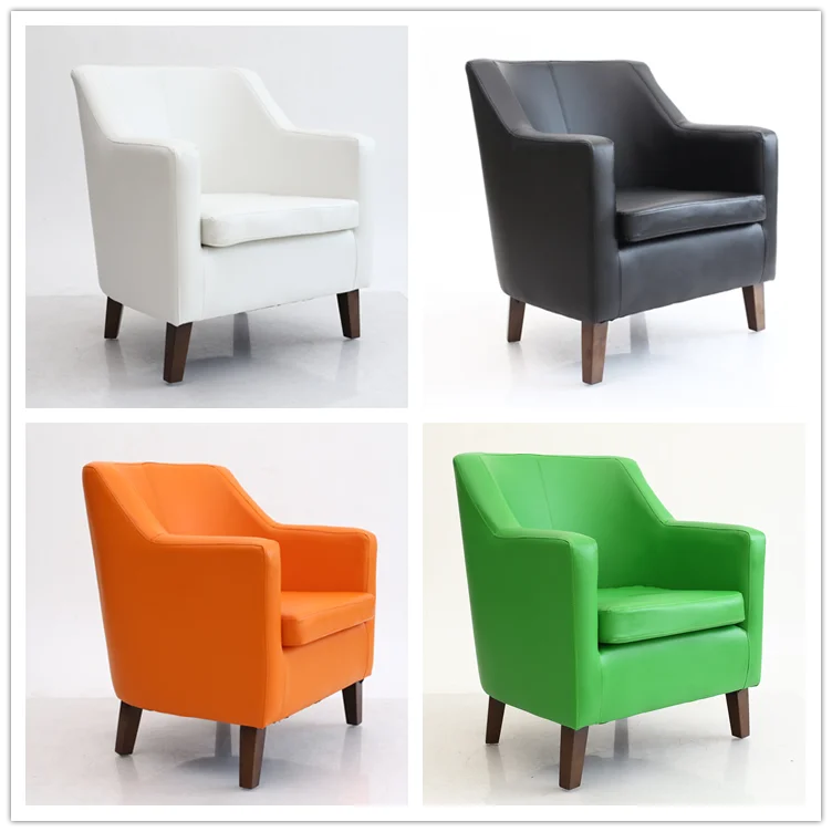 Orange Genuine Leather Beauty Hair Salon Waiting Chair Buy Salon