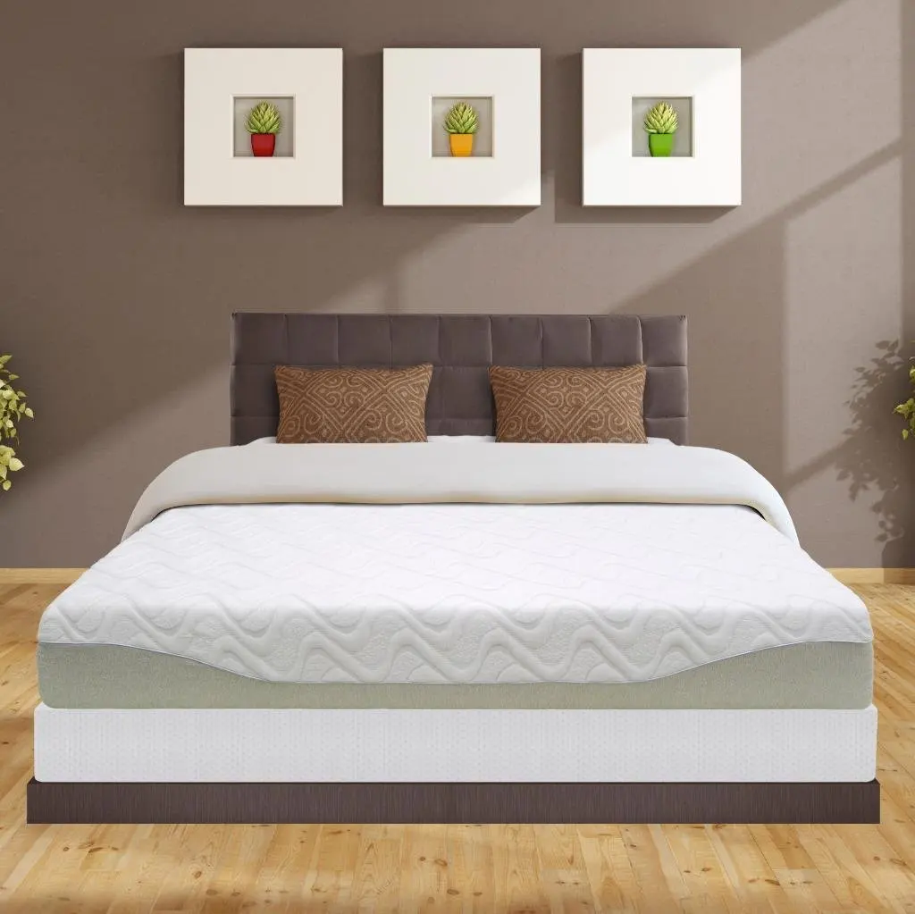 Best Price Mattress 9" Gel-infused Memory Foam Mattress & 7.5" New Steel Box Spring/Mattress Foundation Set, Queen