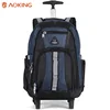 Aoking 1680D large capacity classic wheels trolley backpack durable travel bag with trolley