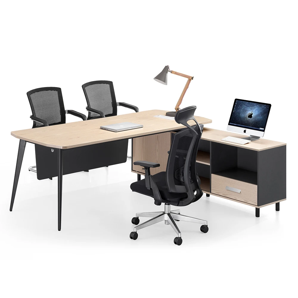 China Factory Mdf L Shaped Modern Executive Desk Office Furniture