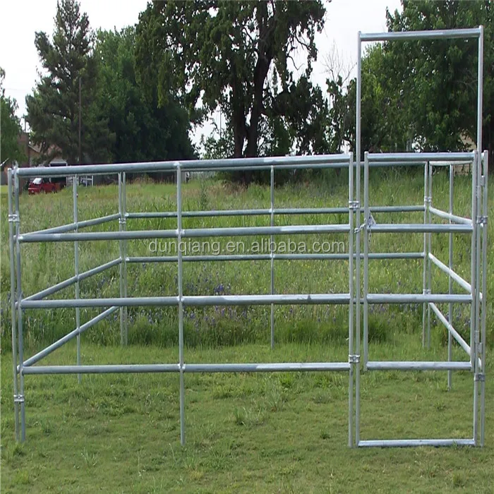 Oval Rail Tube Galvanized Livestock Cattle Yard Corral Fence Panels 2mm ...