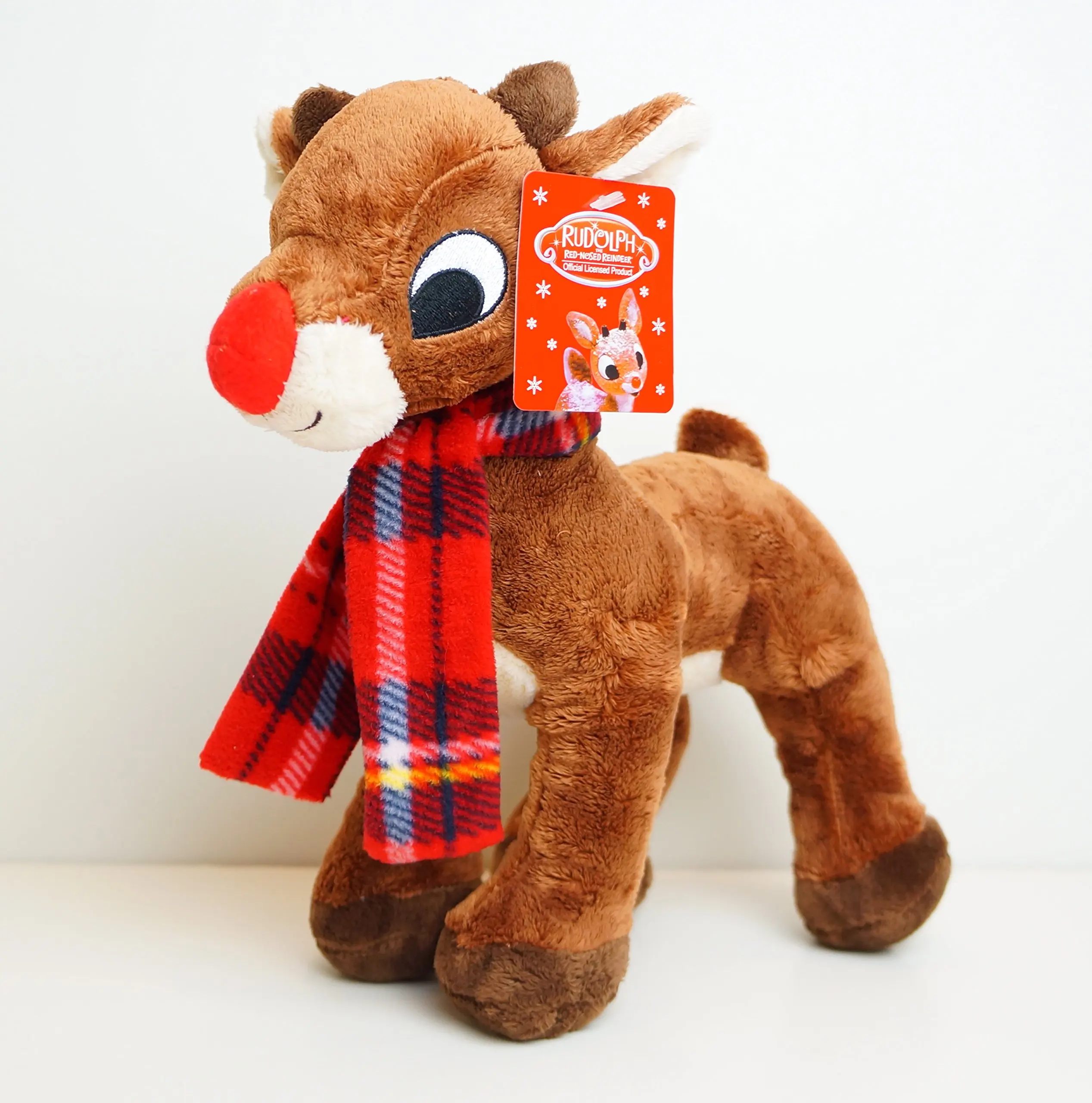 stuffed plaid reindeer