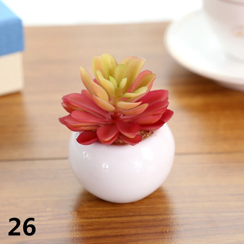 White Ceramic Potted Artificial Plastic Small Succulent Plants Outdoor Plants Buy Small