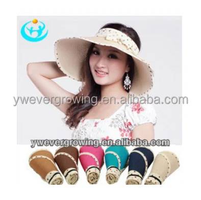 wide brim foldable sun hat