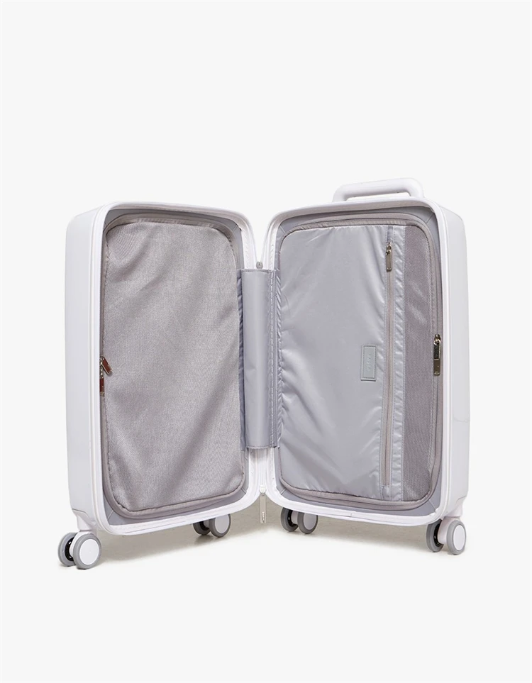 Hardside Suitcase Doublezippered Gloss Trolley Luggage Buy Double