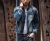 Custom make on trend Denim Jacket with fur inside casual warm Men's blue wash Jeans Jacket made in China