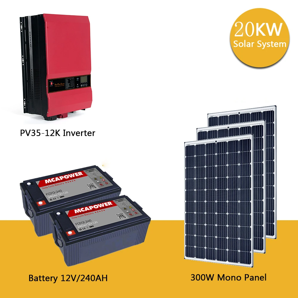 20000w Solar Roof Pv Mounting System 20kw Solar Panel System For Home
