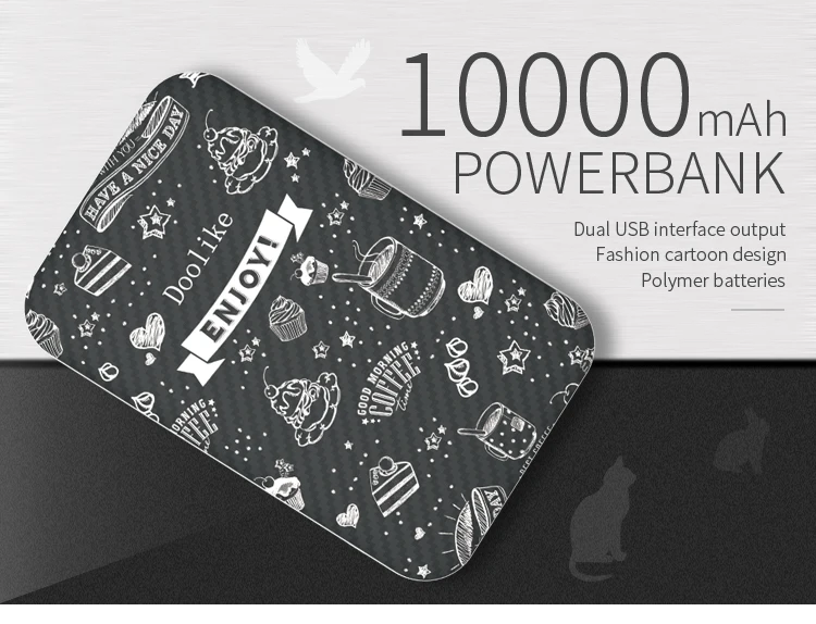 Portable Cartoon Pattern Mobile Charger Power Bank Portable Charger Power Banks 10000mah Mobile Power Bank