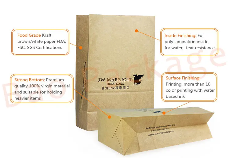 Donuts Kraft Paper Packaging Bag