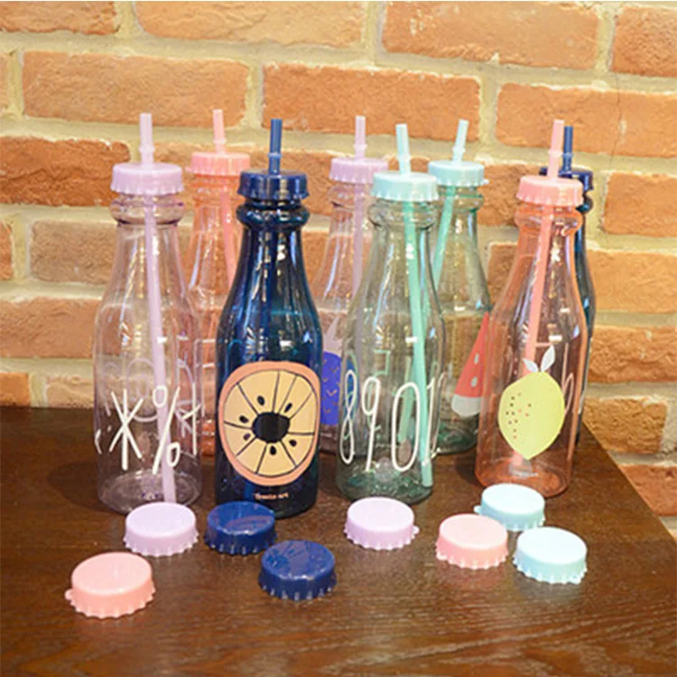 Wholesale Outdoor Sport Plastic Water Bottle Space Cup With Straw