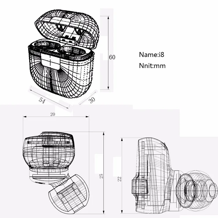 Factory price automatic charging tws i8 Earbuds Earphones Headphone headsets