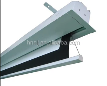 High Quality Ceiling Mount Pvc Material Motorized Tab Tension Projector Screen Hidden In The Ceiling With Rf Remote Control Buy Ceiling Mount