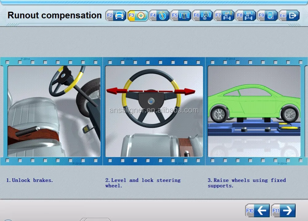 Car wheel alignment software