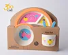 Stable quality reusable dinnerware bio bamboo fiber plate sets for kids wholesale