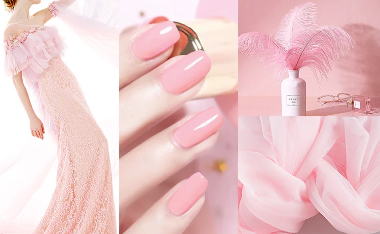 Fashion beauty nude pink wholesale led lamp nails gel polish oem
