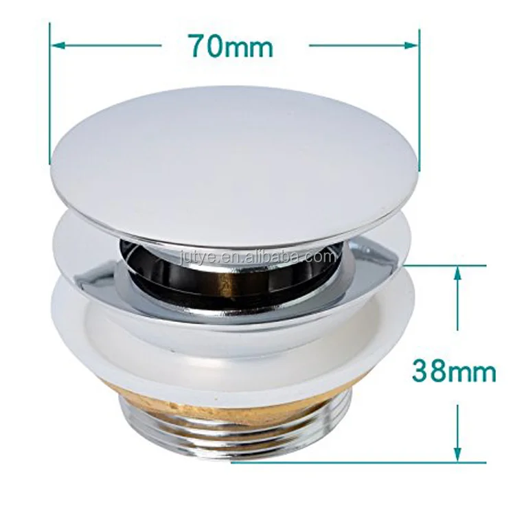 Jutye Brass Bathtub Drain With Pvc Pipe,Chrome Finish Pop Up Drainer