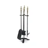 Fireplace Tools 4 Pieces Wrought Iron Fireset Firepit Fire Place Tool Set