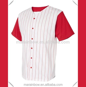 red and white baseball jersey