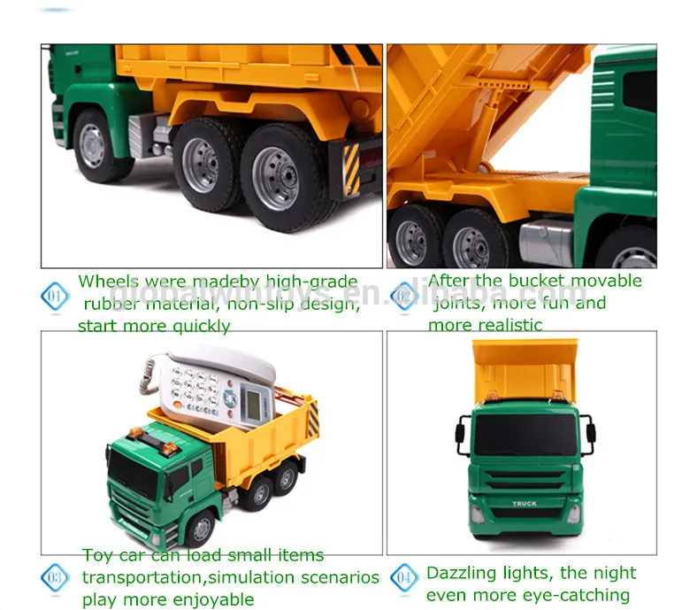 Best Selling Toy 118 Big Size Car Model 6 Wheel Dump Truck Capacity