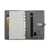 2019 leather Notebook power bank wireless Promotional gift Custom light logo & USB Flash Disk A4 A5 planner diary notebook
