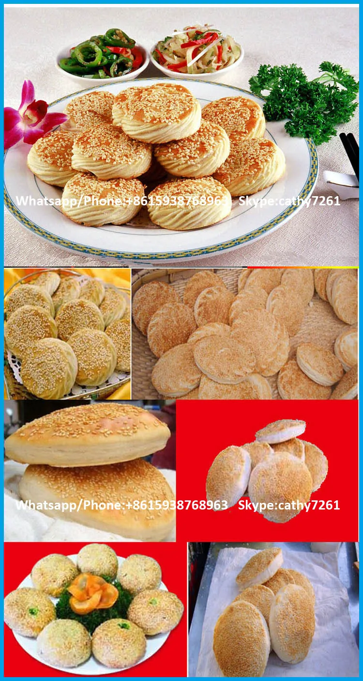 Gas heating Chinese bread pancakes baking machine Arab pita