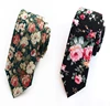 Popular Flower Printed Cotton Floral Tie Men Narrow 6CM Amazing Wedding Neck Tie