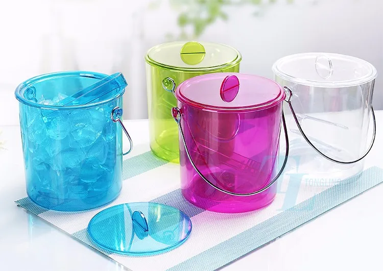 China Wholesale Clear Plastic Custom Double Wall Mini Ice Bucket With Lid With Handle Buy Ice