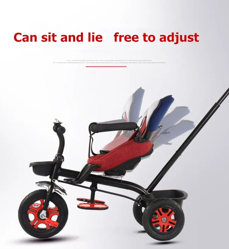 4 In 1 Baby Tricycle Sitting And Lying Stroller Baby Pedal Tricycle