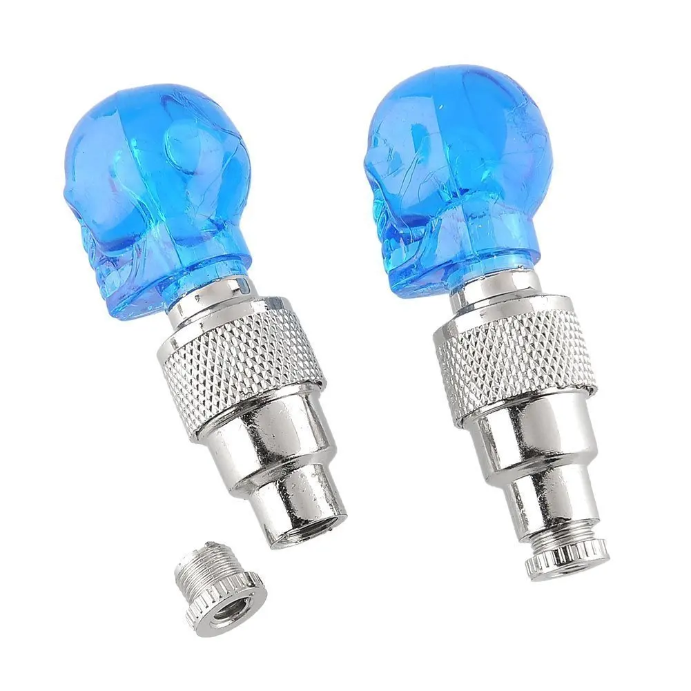 Blue Ocathnon A Pair of Flashing LED Valve Cap Light Wheel Tyre Lamp Bulb For Car Vehicle Auto Trucks Motorcycle Bike