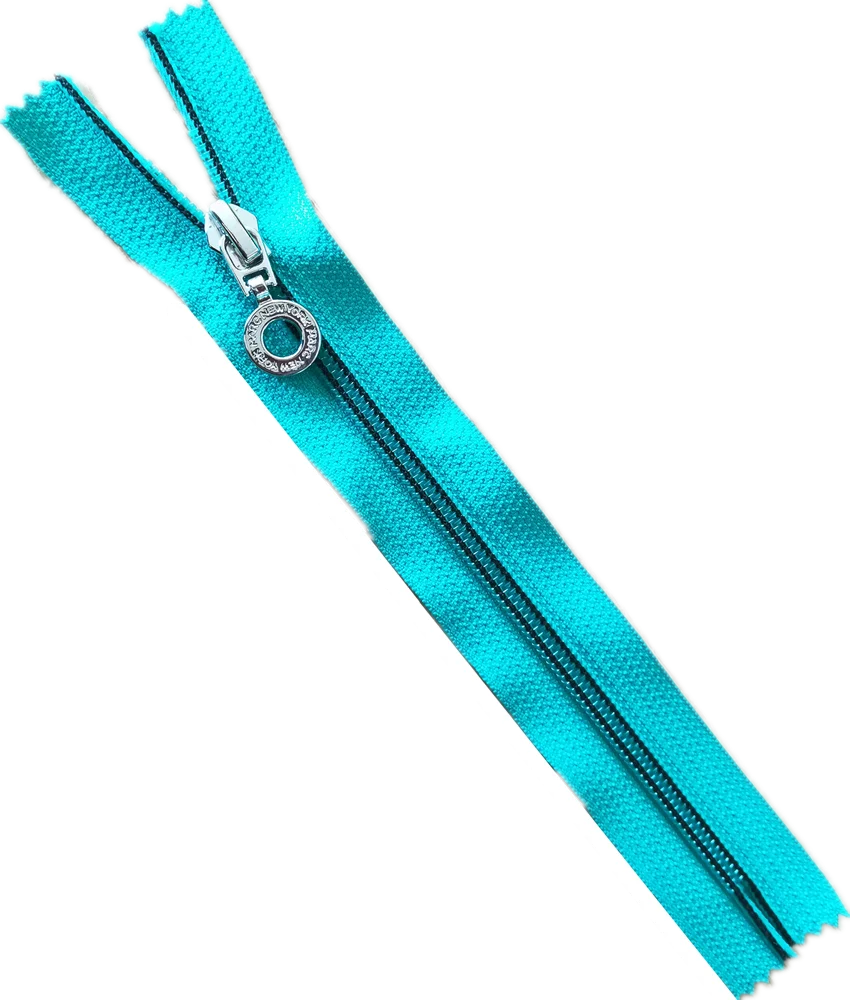 No5 Reinforcing Dyeing Tape Nylon Zipper With Customized Fancy Slider