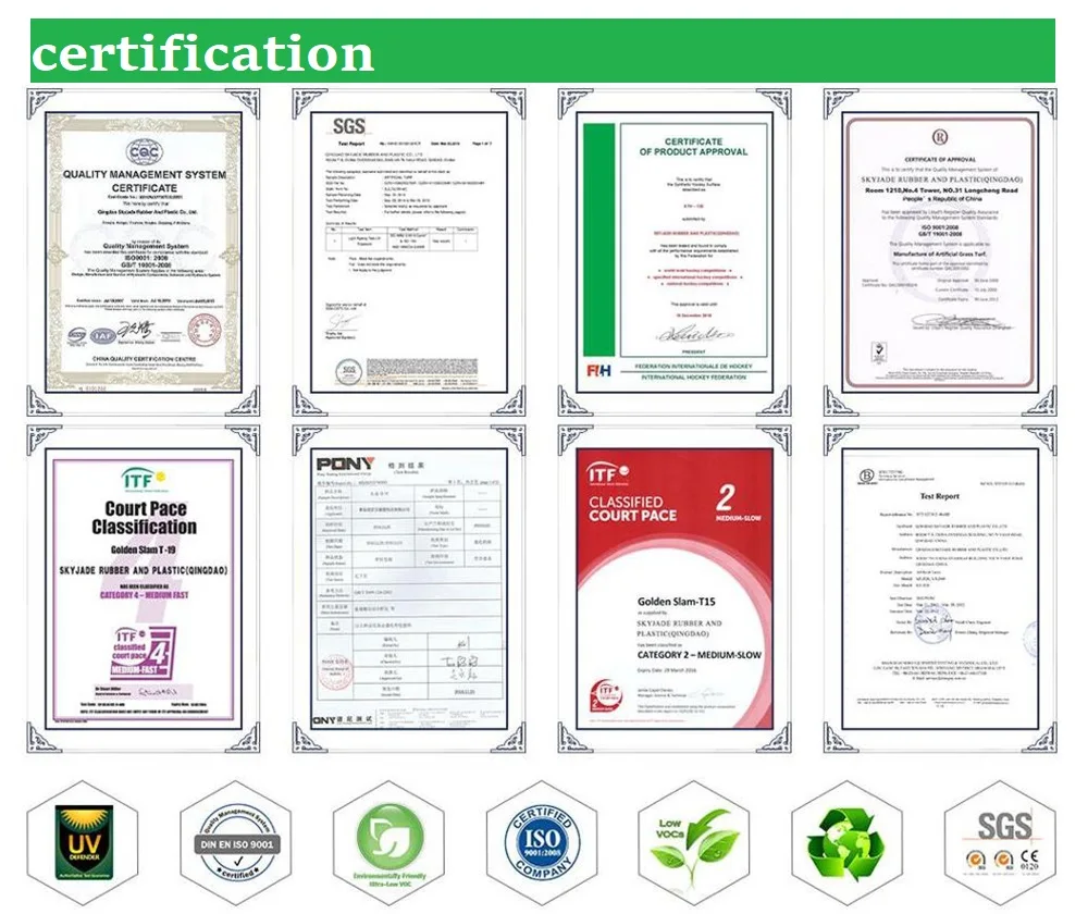 25-35mm non filling synthetic turf lawn for sports soccer field indoor