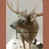 Realistic Winter Reindeer Statue Polyresin Animal Figure