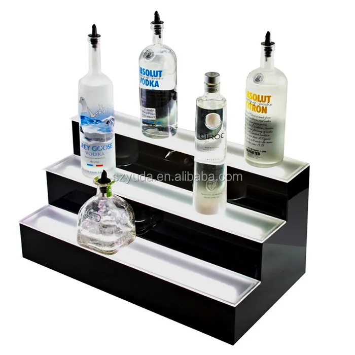 Jelas 3mm Ketebalan 33x33x33 Lantai Akrilik Botol Anggur Bir Kubus ...
