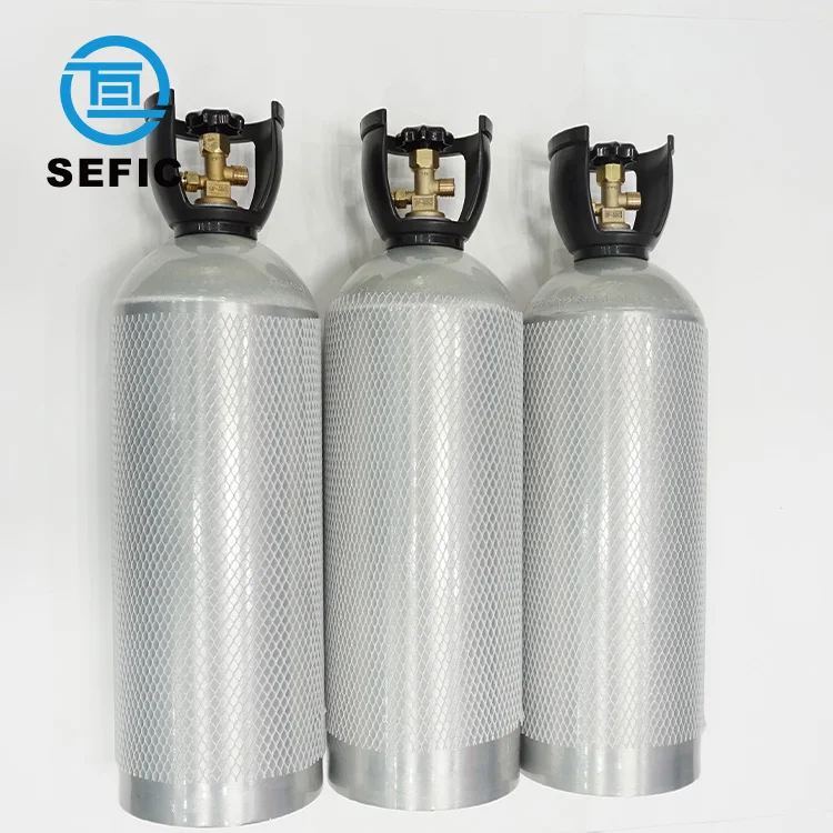 High Pressure 150bar Food Grade 4l 6l Aluminum Co2 Beverage Gas 