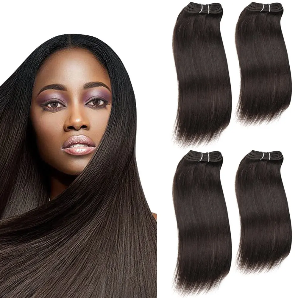 Buy Sleek 4 Bundles Of Natural Yaky Weave Hair Darkest Brown