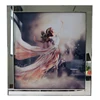 pink fly skirt girl shining glue on mirror frame for wall decoration