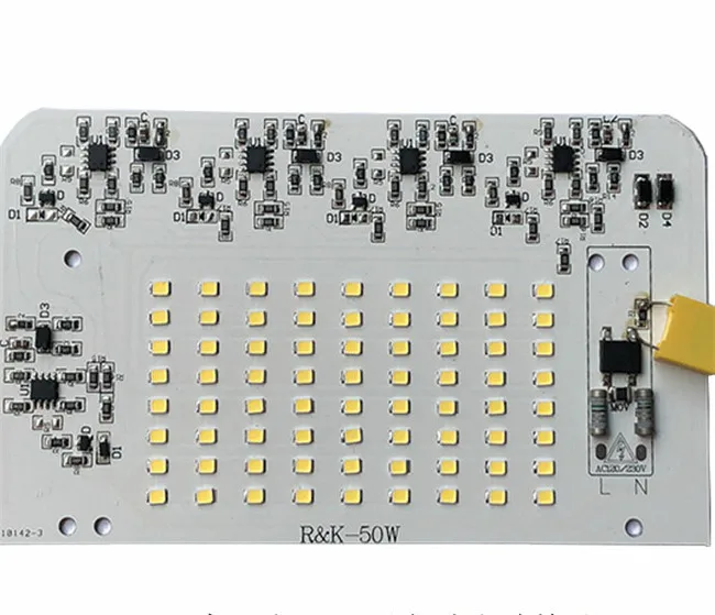 Factory Price CE Rohs AC220V Integrated led module sanan chip 50W AC DOB LED Driverless PCB