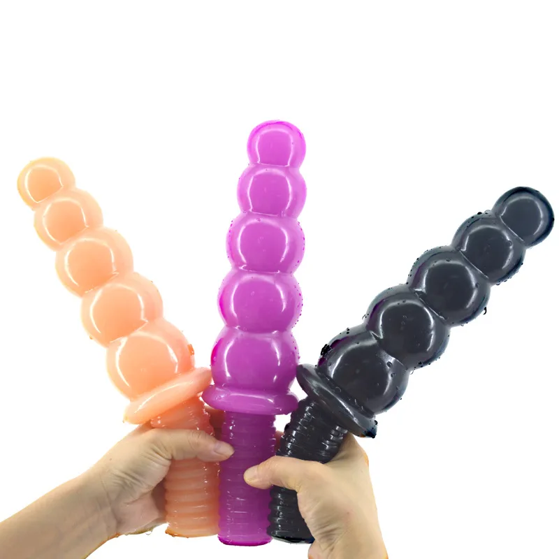 FAAK Anus Beads with Handle Anal plug Juguetes Sexuales Butt Plug With Solid Balls Stimulative Unisex Sex Toy Sex Toys For Wome