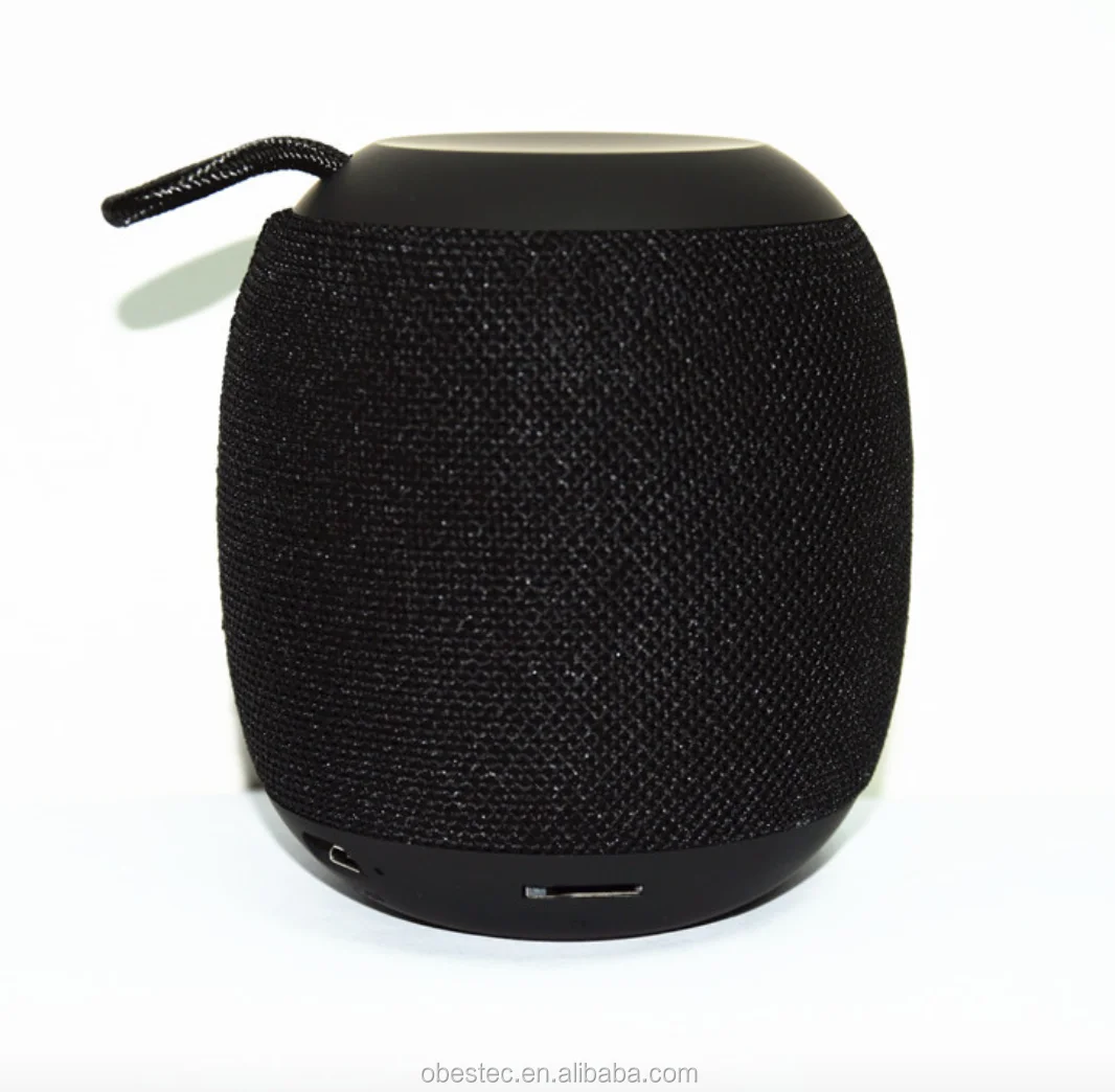Mini fabric BT Speaker With Subwoofer Round Shape Wireless Speaker