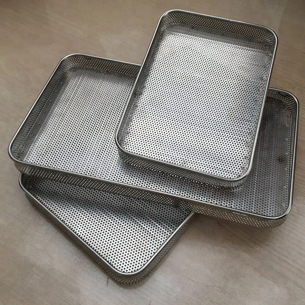 Stainless Steel Metal Mesh Perforated Trays For Food Dryer Industry
