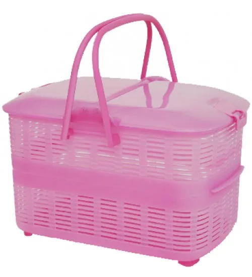 plastic basket with lid