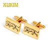 KMC018 Xukim Mens animal jewelry cufflinks tiger cufflinks and Wholesale Customs Logo Simple Cufflink