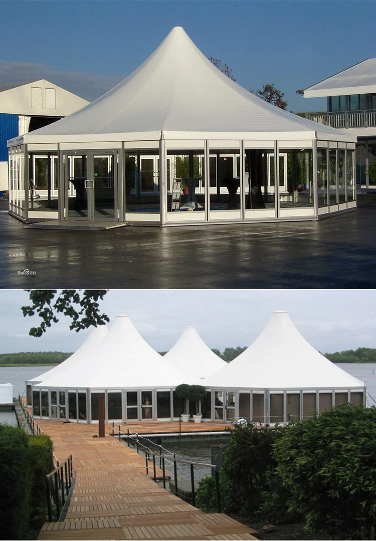 户外透明玻璃六角形派对活动帐篷出售