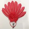 Samba Carnival red Feather Headdress Headband Samba Carnival Costume Accessory