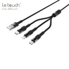 Round Shape Multi USB to 8pin/Micro/USB C 3 in 1 Braided Charging Cable for iPhone X/8 Plus/7 Plus/iPad/Galaxy S8 Plus/Note 8