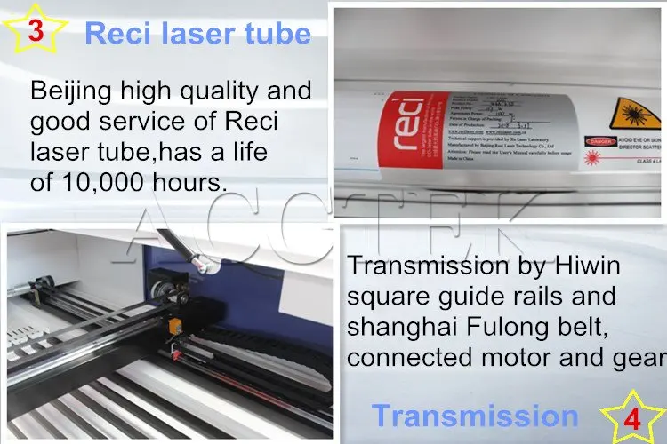 AKJ1390 hot sale AccTek nonmetal material cnc co2 laser cutting machine