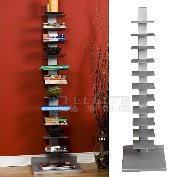Invisible Furniture Tall Book Tower Spine Vertical Bookshelf Short